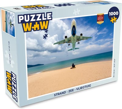 Puzzel Strand - Zee - Vliegtuig - Legpuzzel - Puzzel 1000 stukjes volwassenen