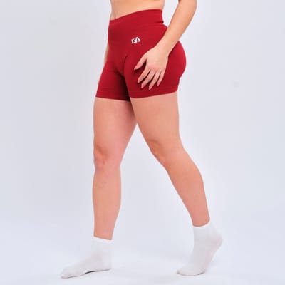 Euphoria Fitness Shorts - Dames - Sportkleding Dames - Sportbroek Dames - Yoga Broek Dames - Rood - Maat S