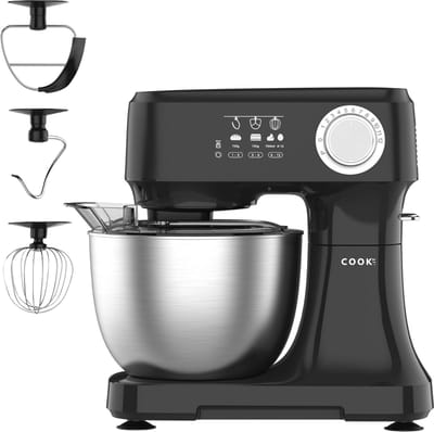 Keukenmachine - Keukenrobot - Foodprocessor met 12 Standen - Keukenmixer met RVS kom - Drie Opzetstukken - 3.5L - COOK-IT