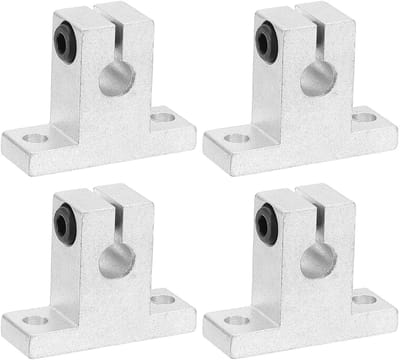 SK8 Guide Rail met Klem voor Lineaire Beweging - Aluminium - 4 Stukken voor 8 mm Stang met Diameter