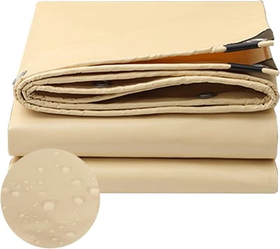 Afdekzeil Waterdicht - Dekzeil Beschermzeil - Buiten Spullen Beschermen - Scheurvast 500 G/M2 - 2.8 x 3 m - Beige