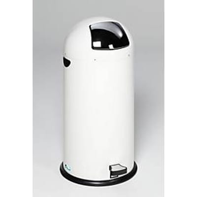 VAR afvalemmerstandaard, 55 l, met voetpedaal, metalen handvat, wit