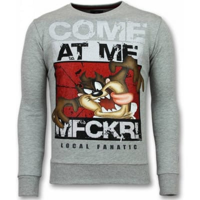 MFCKR Trui - Cartoon Heren Sweater - Truien Mannen - Grijs