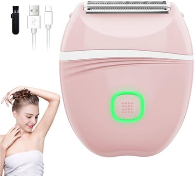 KZQ Roze Elektrisch Scheerapparaat Voor Vrouwen - Oplaadbaar Nat En Droog Bikinilijn Trimmer Met Usb C - Geschikt Voor Benen Oksels Gezicht En Lichaam - 90 Minuten Gebruik