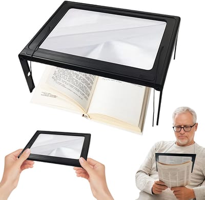 Dailygoods - Vergrootglas met Licht en Inklapbare Standaard voor Senioren