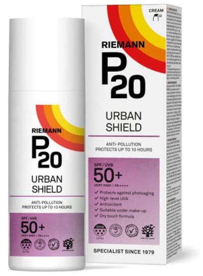 P20 Zonnebrand Gezicht Urban Shield SPF 50+ - 2 x 50 ml - Voordeelverpakking