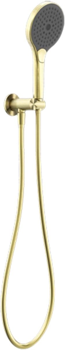 Owen & Finch Handdouche Messing Geborsteld Champagne Goud PVD – 3 Standen – Diamantkarteling