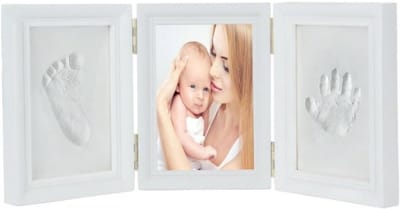 GELLDG Premium Baby Fotolijst - Klei Afdruk Baby - Kraamcadeau Jongen/Meisje - Babyshower - Kraampakket - 35 x 15.5 cm