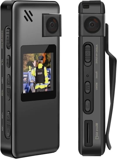 Mini Bodycam - Draagbare Camera - Beveiliging Opnemen - 180 Graden Draaibaar - 1080P HD - Zwart