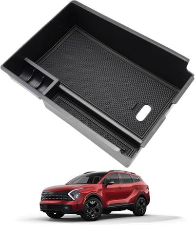 Opbergdoos voor Middenconsole KIA Sportage NQ5 (2022-2025) met Antislip Basis en Diverse Planken voor Extra Opbergruimte