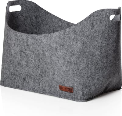 Ovale Vilten Tas voor Haardhout - 40 x 25 x 28 cm - Diverse Kleuren