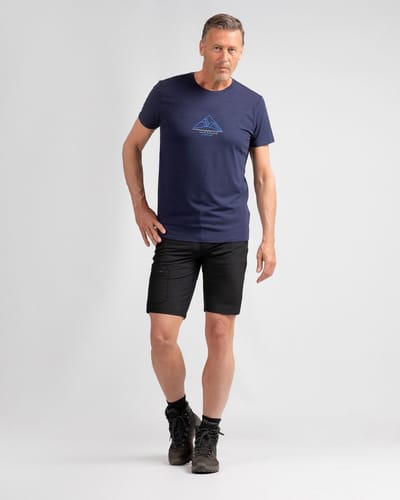 Life-Line - Nigel T-shirt | Bamboo - Blauw - Heren - Outdoorshirt - Wandelshirt
