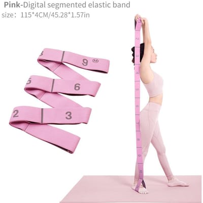 Elastische Yoga Rekband Voorzien Van Lussen Rekband Voor Ballet Benen Lichaam Rekband Perfect Voor Yoga Dans Pilates Gymnastiek roze