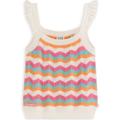Scotch & Soda Girls S&s Sweater Knit Fashion Top White Traditional Taglia: M | Maglioni Outlet | kids | Bianco