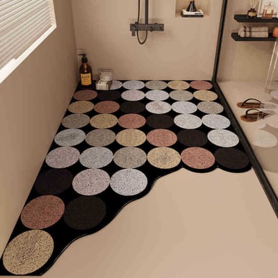 Badkamer Antislip Mat Kan Worden Gesneden Zijdering Toilet Vloermat Uitgehold Anti-druppel Afvoermat Kan Over De Hele Vloer Worden Afgeveegd 40x60cm