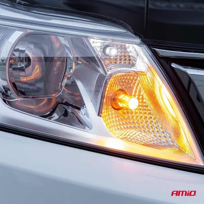 AMiO LED CANBUS 3030 24SMD 1156 BAU15S PY21W Amber 12V/24V