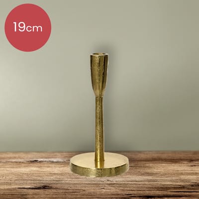 Gouden aluminium kandelaar voor 1 kaars - 4,5 cm - kerstdecoratie - kerst - luxe theelichthouder - voor kaarsjes