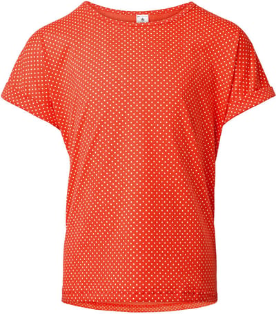 Merry Style Meisjes T-shirts Sport – Meisjes Crop – Gym – Yoga – Hardlopen – Koraalwit met stippen -116 - MS-MS10-468-BL