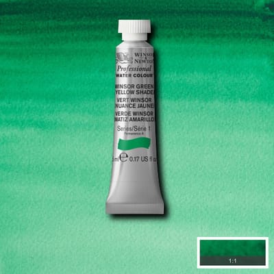 Watercolor paint W&N 5ml - 721 Winsor Green (Yellow shade)