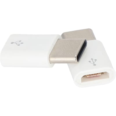 2 Stuks Adapter Micro naar TypeC Plug Play Geweldige Compatibiliteit Conversiekop voor Gegevensoverdracht Opladen