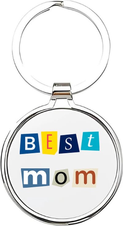 Akyol - Best mom ever Sleutelhanger - mama - Moeders - Moeder sleutelhanger - mama sleutelhanger - Sleutelhanger mam - Familie sleutelhanger - moederdag cadeautje - Mama cadeau - mom - stiefmoeder - schoonmoeder - mothersday - 4 x 7,5 CM