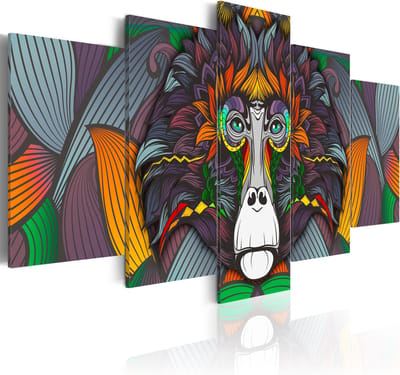Schilderijen Op Canvas - Schilderij - Philosopher of the Jungle 100x50 - Artgeist Schilderij