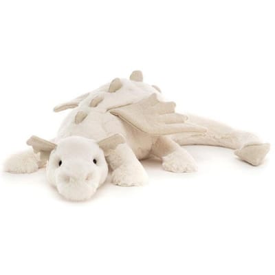 Internet celebrity sky dragon pop grappig jely pluche speelgoed regenboog sneeuw draak pop groot kussen cadeau 30cm（0.1kg） white