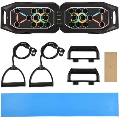 Push-up Board Set Multifunctioneel met Weerstandsbanden Thuis Gym Apparatuur voor Mannen & Vrouwen Spier