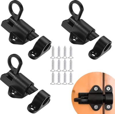 *** 4 stuks aluminium veerbouten voor automatische vergrendeling van terrasdeuren, ramen, lades en meer van Heble® ***