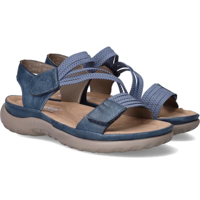 Rieker Sandalen blauw Textiel - Maat 36