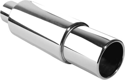 Roestvrijstalen Einddemper 63mm Inlaat, Sportuitlaat voor Dieselauto's, 2.5" Inlaat en 3.5" Uitlaat, 14.17" Resonator Vervanging voor Verbeterde Geluidskwaliteit