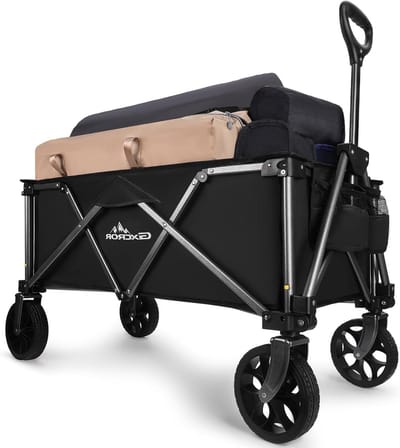 Duurzame Vouwbare Camping Trolley voor Festivals en Buitenactiviteiten, 100kg Capaciteit, Ideaal voor Picknicks, Tuin en Winkelen