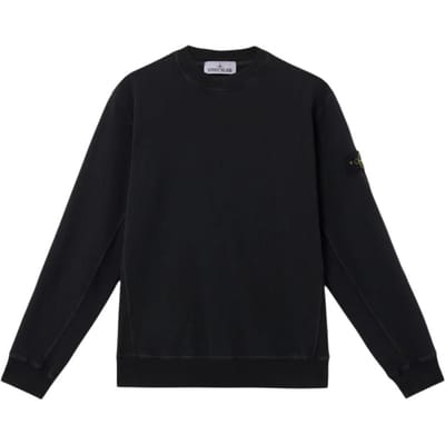 Sweatshirt à manches longues et col rond avec logo uni Stone Island Hommes sweatshirts Noir K1S1561000-20S0060-V0029 M black