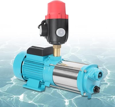 Centrifugaalpomp met drukschakelaar - Huishoudwaterpomp - Automatische watertoevoer - Roestvrijstalen componenten - 4000 l/u 98m