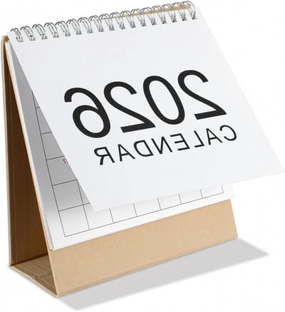 Mini Kalender 2026 voor Thuis of Kantoor, Compact Bureau Kalender, Gepland van September 2025 tot December 2026, Perfecte Gezin Planner en Organiser