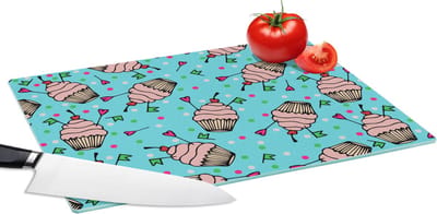 Glazen Snijplank - 39x28 - Cupcake - Stippen - Feest - Patronen - Snijplanken Glas