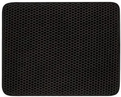 Behave Kattenbakmat - Grit Opvanger - Waterdicht - Dubbele laag - Uitloopmat - Zwart - 30 x 30 cm