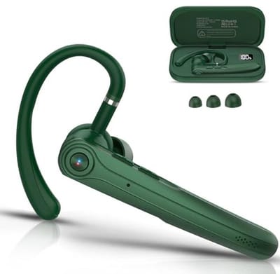 Draadloze Bluetooth Headset V5.4 met 120 Uur Stand-by Tijd voor Autorijden en Kantoor - Donkergroen