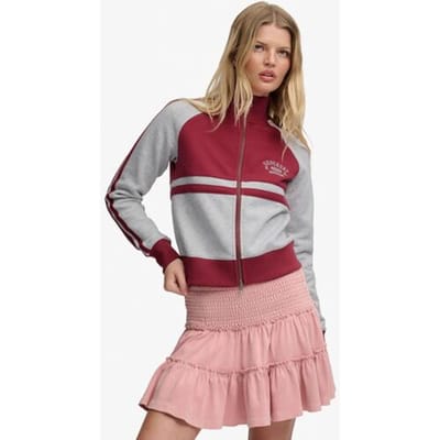 Superdry Cult Zip-through Tracktop Relaxed Pasvorm Red Grootte: 34