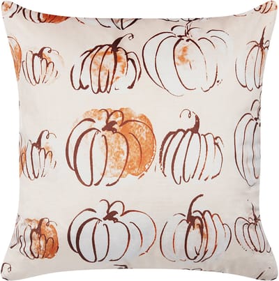 CUCURBITA - Sierkussen - Beige - 45 x 45 cm - Fluweel