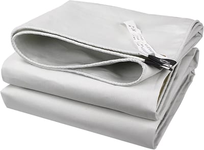 Waterdicht Zeil - Afdekzeil Canvas - Bescherming Buiten - Verstevigd Knoopsgat - 1.5 x 2 m - Wit