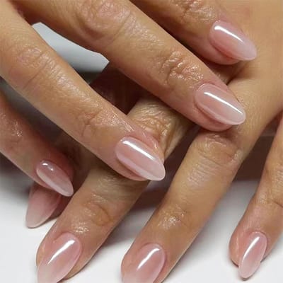 Dailygoods- Kunstnagels 24 Stuks - Amandelvorm - Zachte Gel - Elegante Naaktmotieven - Voor Vrouwen - Hoogwaardig en Lichtgewicht - Nepnagels