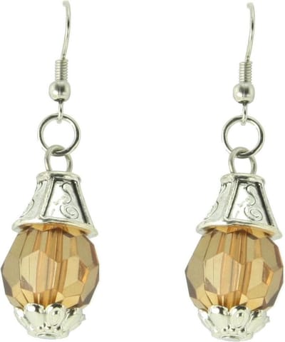 Behave - Oorhangers dames - Champagnekleurig kristal - Zilverkleur - Chic