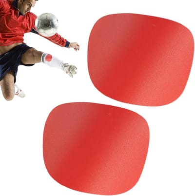 Scheenbeschermers - Mini beschermers - Sport Bescherming - Lichtgewicht Flexibel - 7.5 x 6 cm - Rood