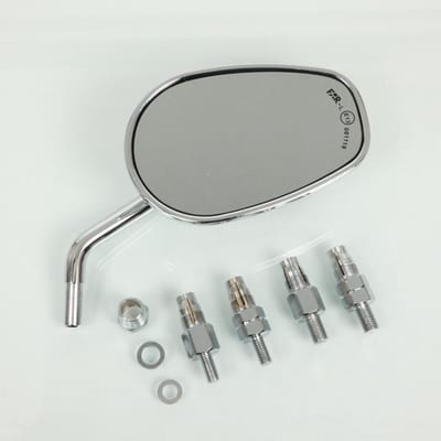 Rétroviseur droit chromé Far pour moto scooter M8 M10 P 1.25 inv std / 6470 Neuf