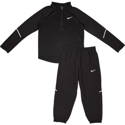 Nike Miler Trainingspakken Peuter - Zwart - Maat 110 - 116 CM - Poly Woven