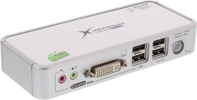 InLine® 2-Poorts KVM-switch, DVI, USB (4-poorten), met audio