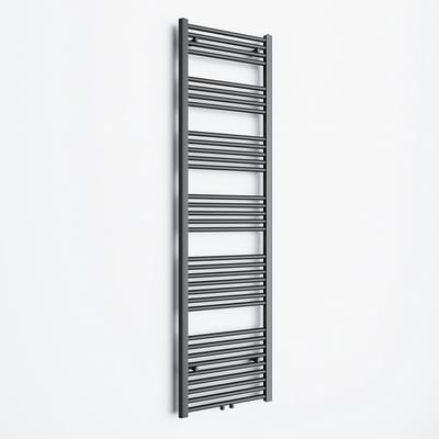 Handdoekdroger voor Badkamer - Antraciet, 50 x 180 cm - Middenaansluiting