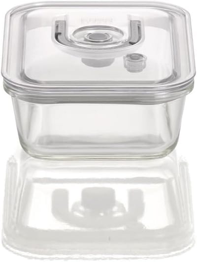 Vacuümcontainer van borosilicaatglas, 1000 ml, BPA-vrij, hittebestendig, vaatwasmachinebestendig