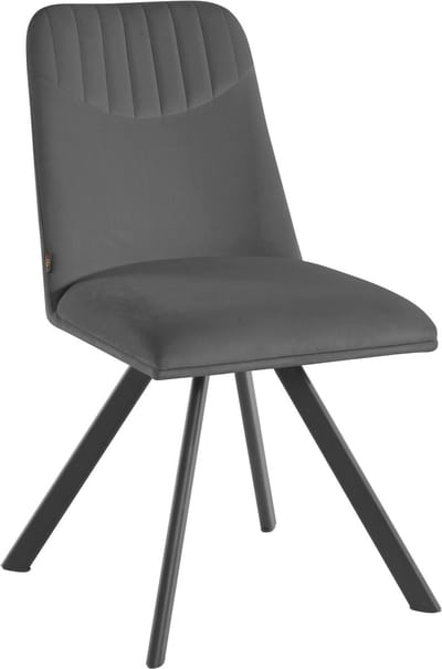 Bella-Eetkamerstoel - Lichtgrijs Fluweel - Set van 2